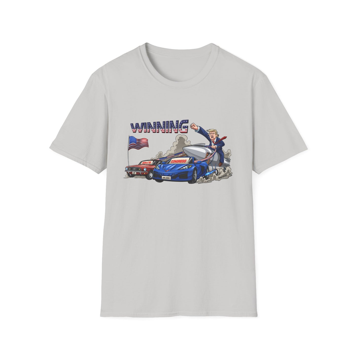 Donald Trump Winning Unisex Softstyle T-Shirt - Patriotic Americana Graphic Tee