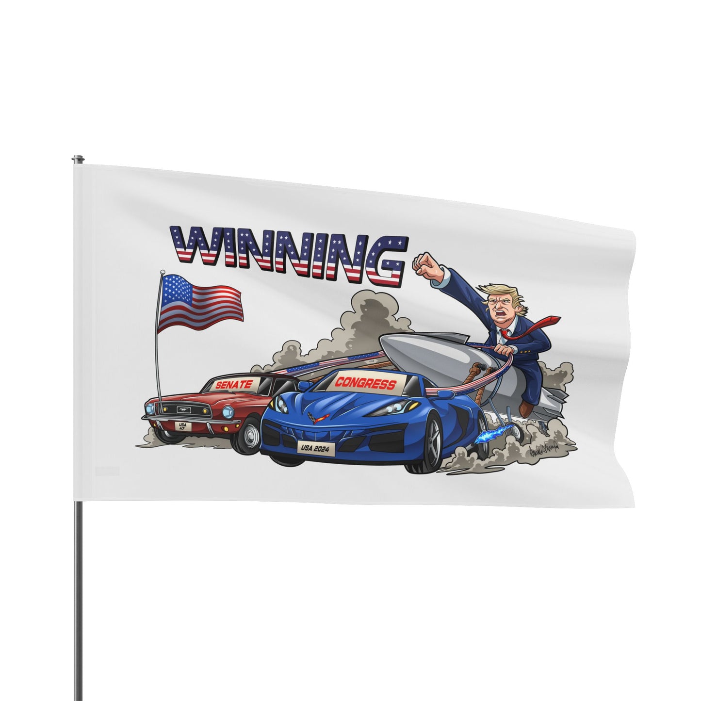 Winning Donald Trump Political Flag