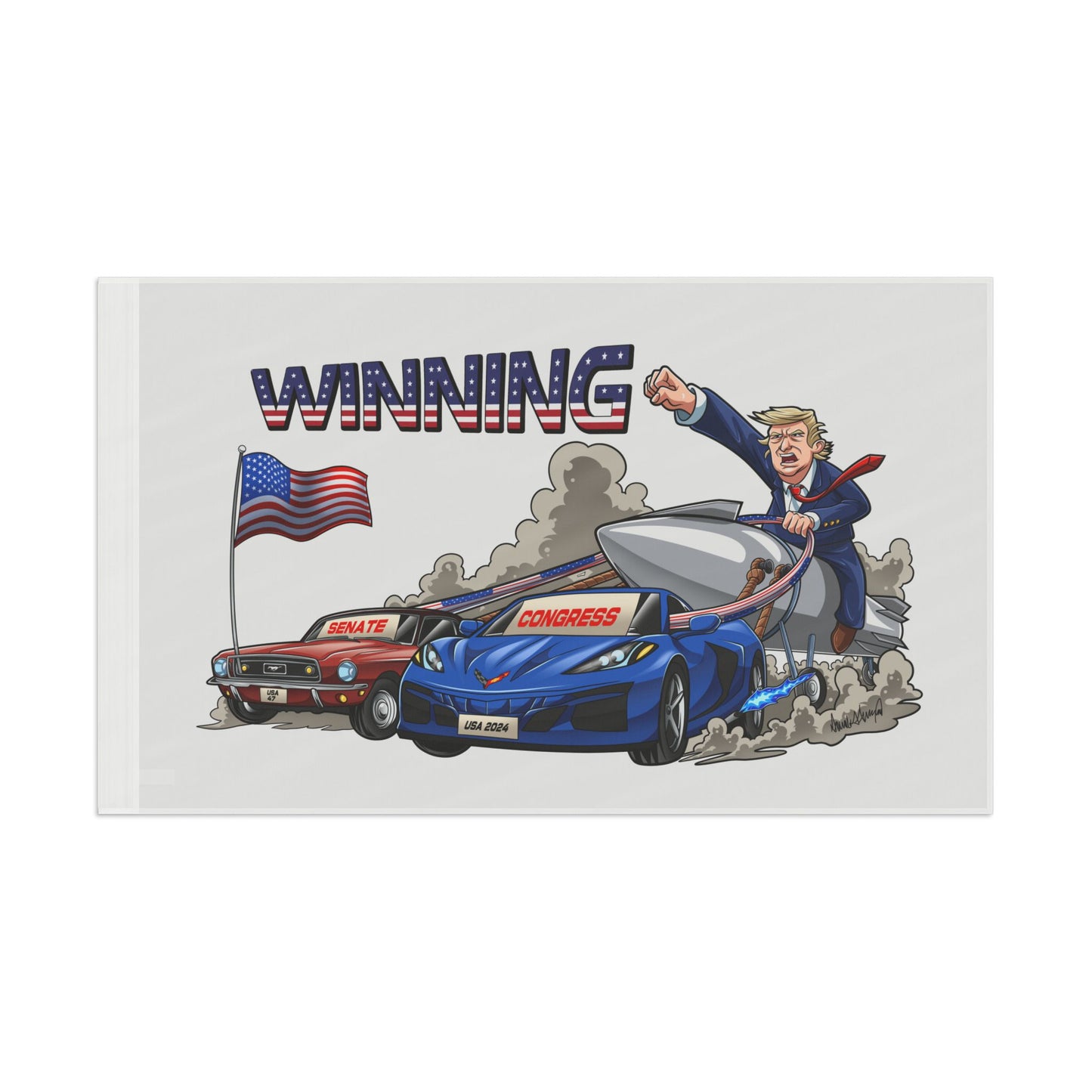 Winning Donald Trump Political Flag
